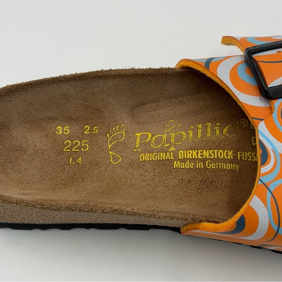 Birkenstock Kids Sandals with Orange and Blue Circles - Picture 7 of 12